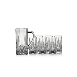 Lyngby Glas Melodia kande 1,2 liter med 6 glas 36 cl