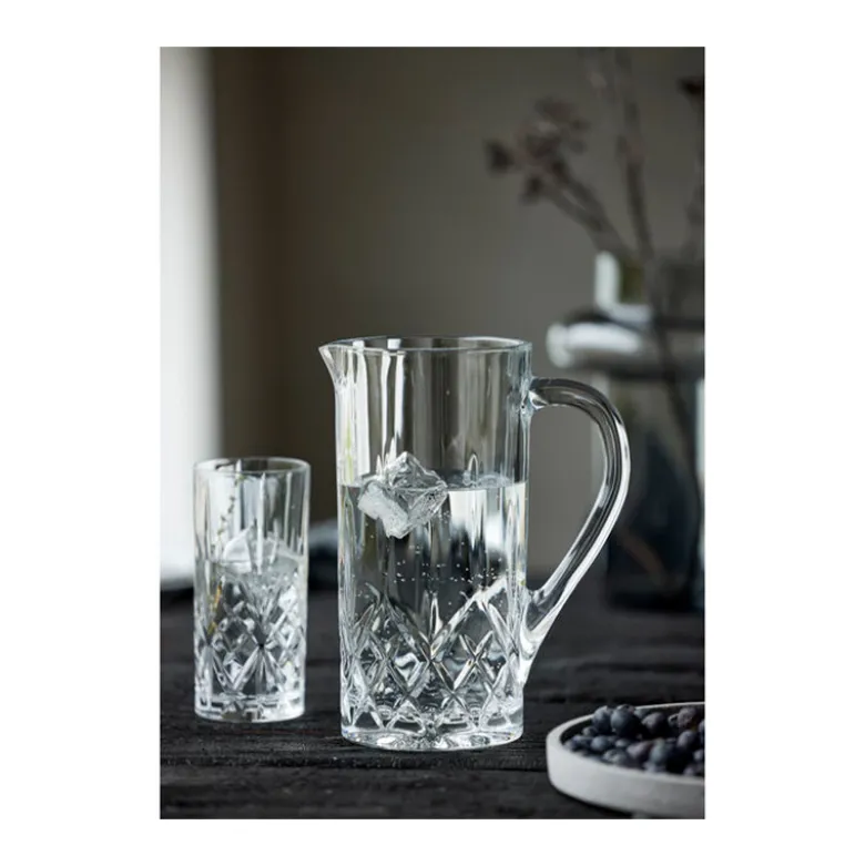 Lyngby Glas Melodia kande 1,2 liter med 6 glas 36 cl