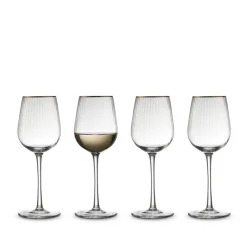 Lyngby glas Palermo hvidvinsglas guld 30 cl