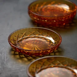 Lyngby Glas Sorrento asiet amber 4 stk. 16 cm