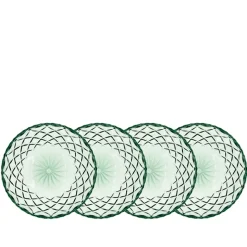Lyngby Glas Sorrento asiet grøn 4 stk. 16 cm