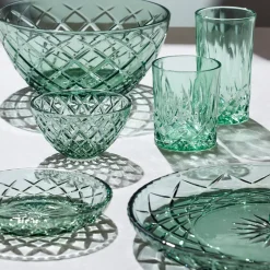 Lyngby Glas Sorrento asiet grøn 4 stk. 16 cm