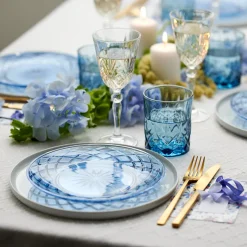 Lyngby Glas Sorrento tallerken 4 stk. blå 21cm