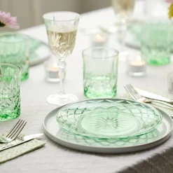 Lyngby Glas Sorrento tallerken 4 stk. grøn 21cm