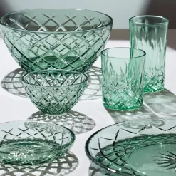 Lyngby Glas Sorrento whiskyglas grøn 32 cl 4 stk.