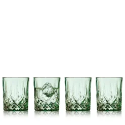Lyngby Glas Sorrento whiskyglas grøn 32 cl 4 stk.