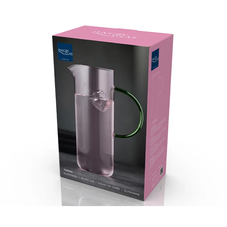 Lyngby Glas Torino glaskande pink 1,1 liter