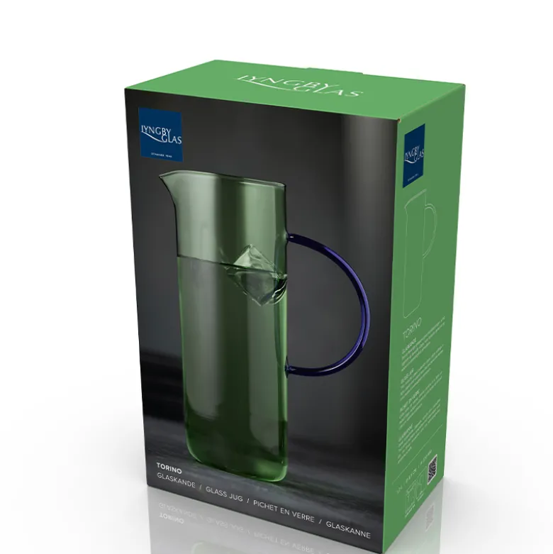 Lyngby Glas Torino glaskande 1,1 liter grøn/blå