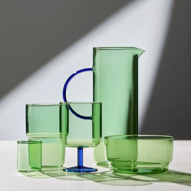 Lyngby Glas Torino glaskande 1,1 liter grøn/blå