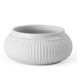 Lyngby Porcelæn Curve bloklysestage hvid 5 cm