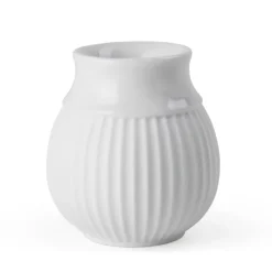 Lyngby Porcelæn Curve lysestage hvid 7 cm