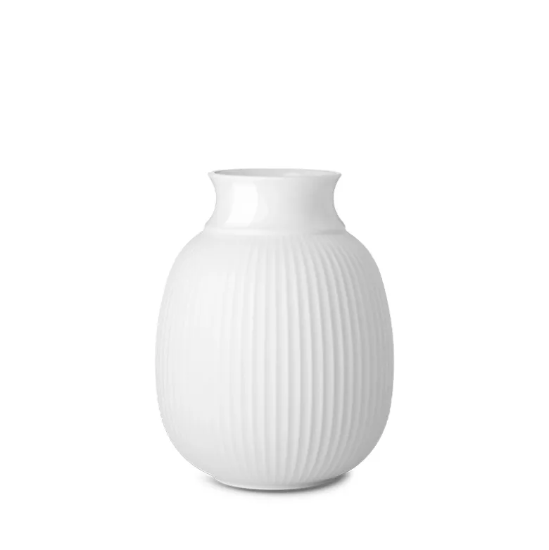 Lyngby Porcelæn Curve vase 12 cm hvid
