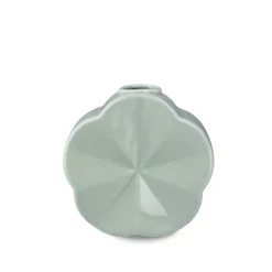 Lyngby Porcelæn Flower snerle vase grøn H 14 cm