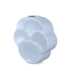 Lyngby Porcelæn Flower stedmoderblomst vase lyseblå H 17 cm