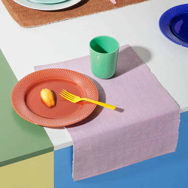 Lyngby Porcelæn Herringbone dækkeserviet lilla 43x30 cm
