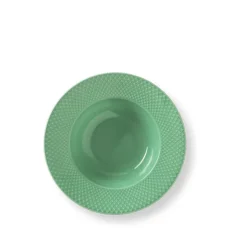 Lyngby Porcelæn Rhombe Color dyb tallerken grøn 24,5 cm