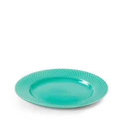 Lyngby Porcelæn Rhombe Color flad tallerken aqua 21 cm