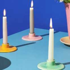 Lyngby Porcelæn Rhombe Color H 3 cm kronelysestage grøn