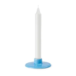 Lyngby Porcelæn Rhombe Color H 3 cm kronelysestage blå
