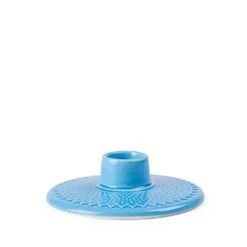Lyngby Porcelæn Rhombe Color H 3 cm kronelysestage blå