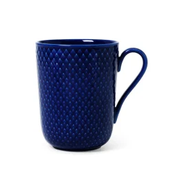 Lyngby Porcelæn Rhombe Color Kop Med Hank Mørkeblå 33 cl