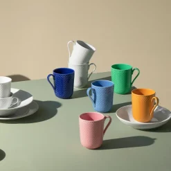 Lyngby Porcelæn Rhombe Color Kop Med Hank Blå 33 cl