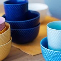 Lyngby Porcelæn Rhombe Color Krus Mørkeblå 33 cl