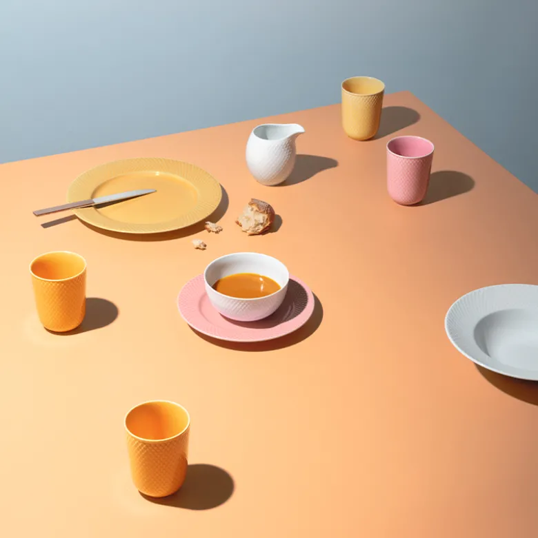 Lyngby Porcelæn Rhombe Color Krus Gul 33 cl