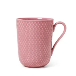 Lyngby Porcelæn Rhombe Color Krus Med Hank Rosa 33 cl