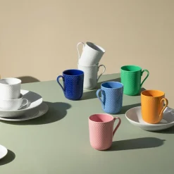 Lyngby Porcelæn Rhombe Color Krus Med Hank Rosa 33 cl
