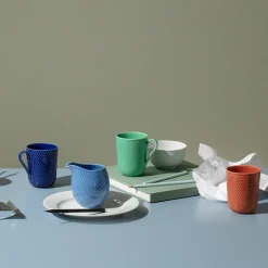 Lyngby Porcelæn Rhombe Color Kop Med Hank Grøn 33 cl