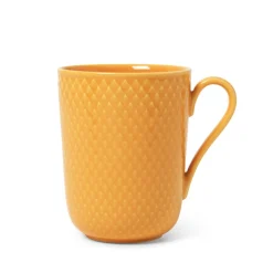 Lyngby Porcelæn Rhombe Color kop med hank gul 33 cl