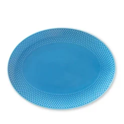 Lyngby Porcelæn Rhombe Color serveringsfad blå 28,5 cm