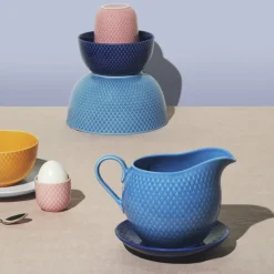 Lyngby Porcelæn Rhombe Color saucekande blå 67 cl