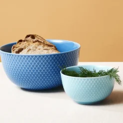 Lyngby Porcelæn Rhombe Color Skål Blå 17,5 cm