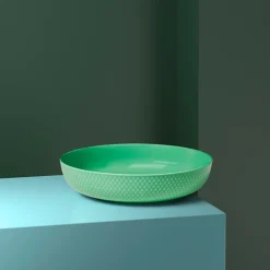 Lyngby Porcelæn Rhombe Color serveringsskål Ø 28 cm grøn