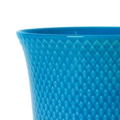 Lyngby Porcelæn Rhombe Color vase blå H 20 cm