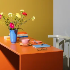 Lyngby Porcelæn Rhombe Color vase blå H 20 cm