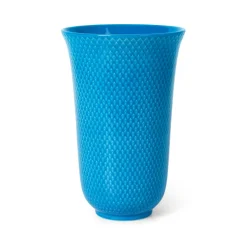Lyngby Porcelæn Rhombe Color vase blå H 20 cm