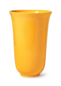 Lyngby Porcelæn Rhombe Color vase gul 20 cm