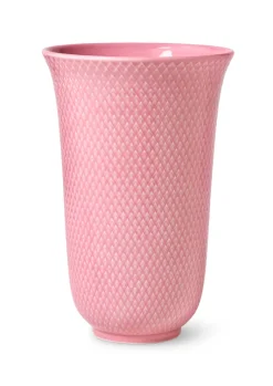 Lyngby Porcelæn Rhombe Color vase rosa 20 cm