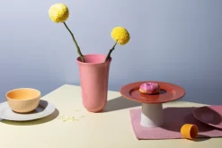 Lyngby Porcelæn Rhombe Color vase rosa 20 cm