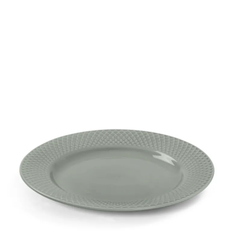 Lyngby Porcelæn Rhombe Earth frokosttallerken 21 cm moss