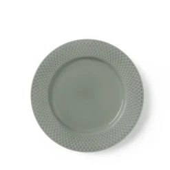 Lyngby Porcelæn Rhombe Earth frokosttallerken 21 cm moss