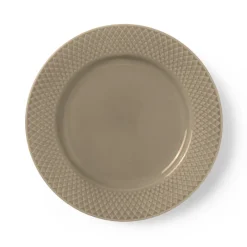 Lyngby Porcelæn Rhombe Earth frokosttallerken 23 cm clay