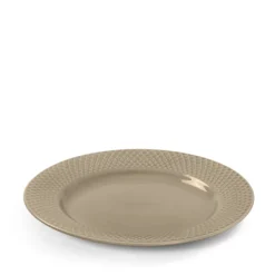 Lyngby Porcelæn Rhombe Earth frokosttallerken 23 cm clay