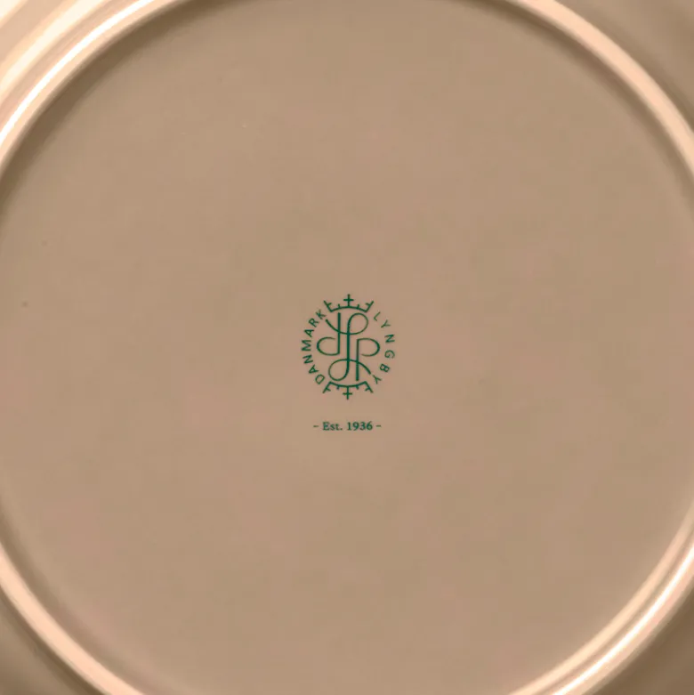 Lyngby Porcelæn Rhombe Earth frokosttallerken clay 2 stk. Ø 23 cm