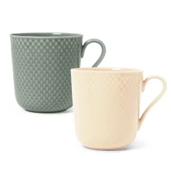 Lyngby Porcelæn Rhombe Earth krus mossgreen/marble 2 stk. 39 cl