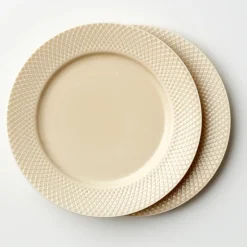 Lyngby Porcelæn Rhombe Earth middagstallerken marble 2 stk. Ø 27 cm