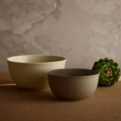 Lyngby Porcelæn Rhombe Earth skål clay Ø 17,5 cm